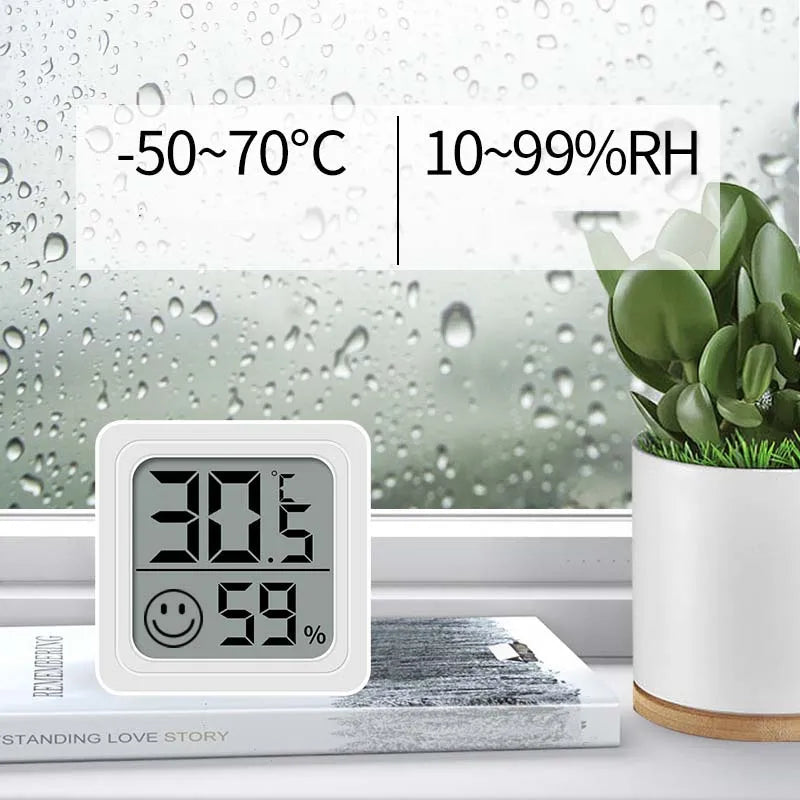 LCD Digital Thermometer Hygrometer - Indoor Temperature & Humidity Monitor - TeaFlow