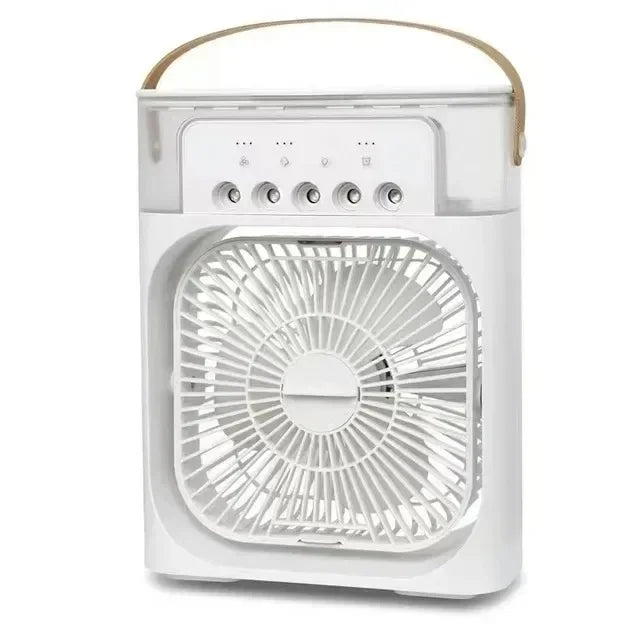 3 In 1 Summer Cooling Fan Portable Desktop Humidifier USB Mini Air Conditioners Night Light Water Mist For Home Or Office - TeaFlow