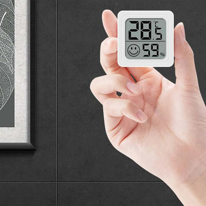 LCD Digital Thermometer Hygrometer - Indoor Temperature & Humidity Monitor - TeaFlow