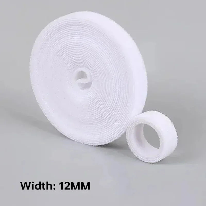 Cable Organizer Ties - 12mm Nylon Cable Management System (2M/5M Roll) - TeaFlow