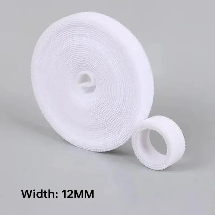 Cable Organizer Ties - 12mm Nylon Cable Management System (2M/5M Roll) - TeaFlow