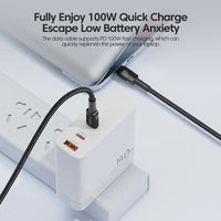 Toocki 100W USB-C to USB-C Fast Charging Cable - PD 3.0 Quick Charge - TeaFlow