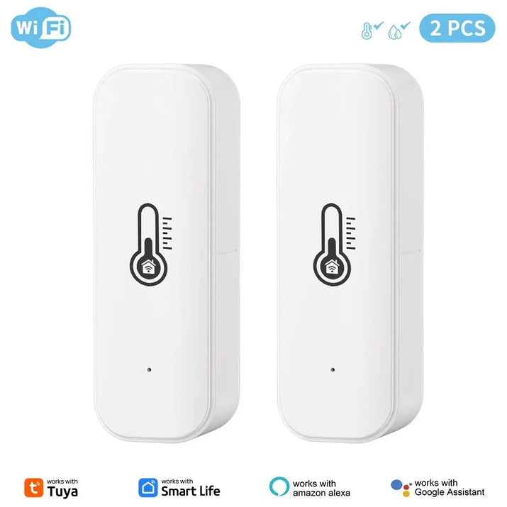Tuya Zigbee or WiFi Temperature Humidity Sensor Home Connected Thermometer Compatible With Smart Life Alexa Google Assistant - TeaFlow