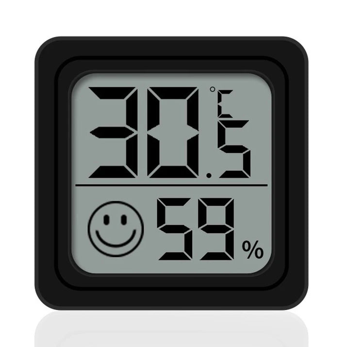 LCD Digital Thermometer Hygrometer - Indoor Temperature & Humidity Monitor - TeaFlow