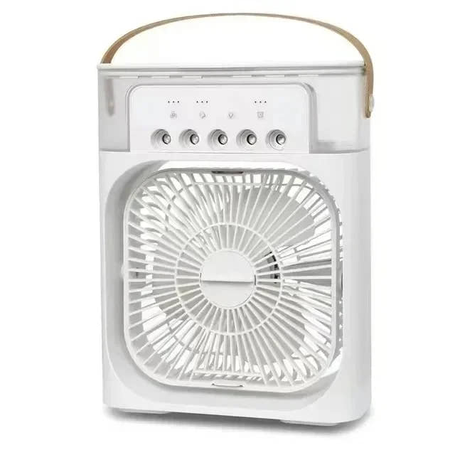 3 In 1 Summer Cooling Fan Portable Desktop Humidifier USB Mini Air Conditioners Night Light Water Mist For Home Or Office - TeaFlow