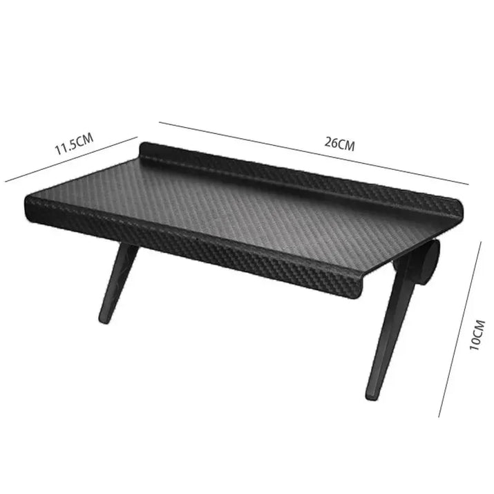 Computer Monitor Storage Rack - No-Drill Desk Organizer for Router & Set-Top Box - TeaFlow