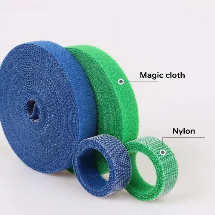 Cable Organizer Ties - 12mm Nylon Cable Management System (2M/5M Roll) - TeaFlow