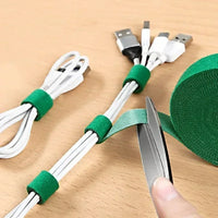 Cable Organizer Ties - 12mm Nylon Cable Management System (2M/5M Roll) - TeaFlow