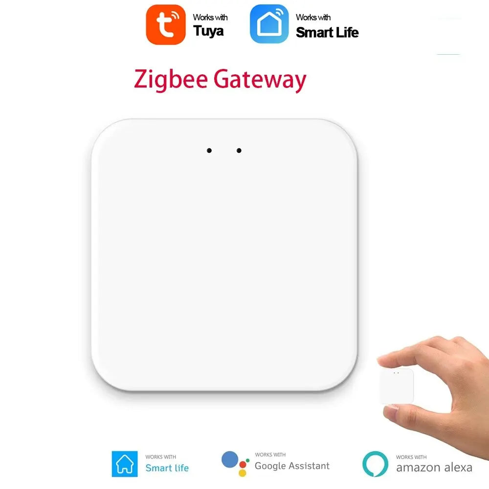 Tuya Zigbee or WiFi Temperature Humidity Sensor Home Connected Thermometer Compatible With Smart Life Alexa Google Assistant - TeaFlow