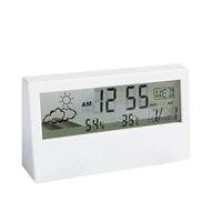 LED Digital Thermometer Clock - Temperature Humidity Monitor with Alarm - TeaFlow