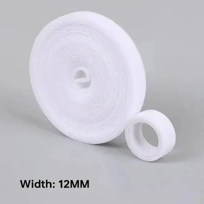Cable Organizer Ties - 12mm Nylon Cable Management System (2M/5M Roll) - TeaFlow