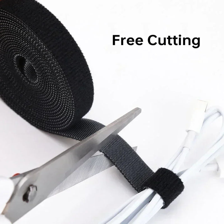 Cable Organizer Ties - 12mm Nylon Cable Management System (2M/5M Roll) - TeaFlow