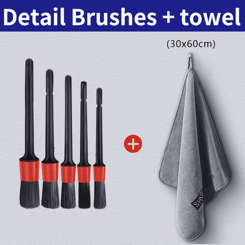 Premium Microfiber Car Wash Towels - Professional Auto Detailing Cloths - TeaFlow