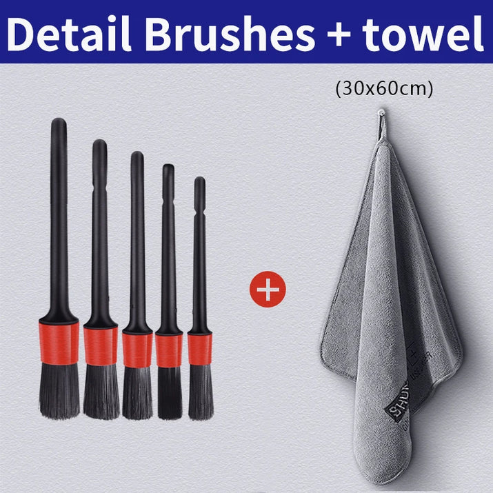 Premium Microfiber Car Wash Towels - Professional Auto Detailing Cloths - TeaFlow
